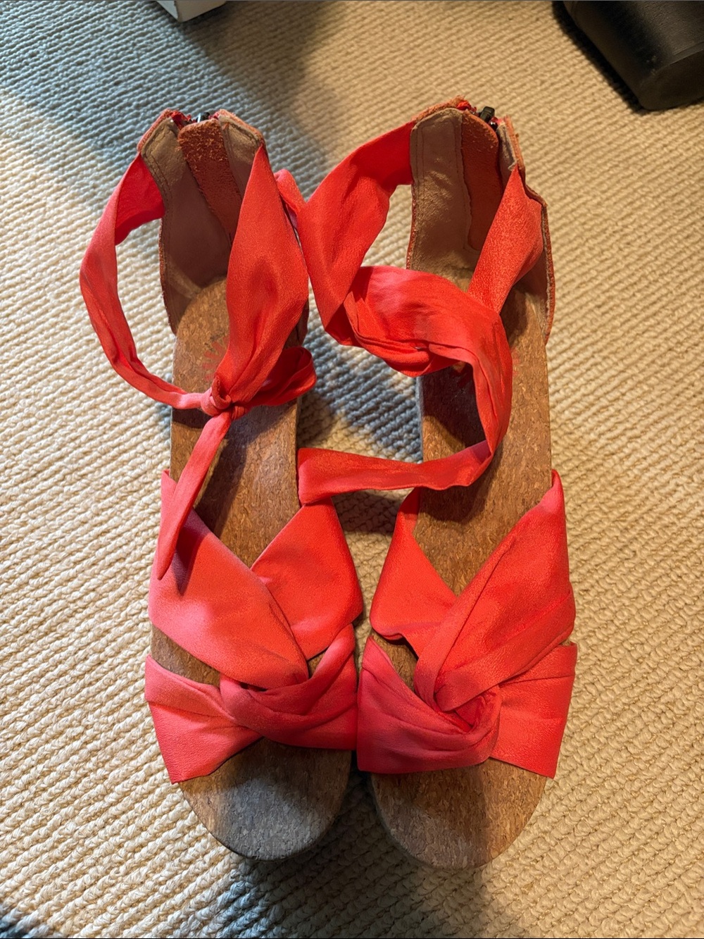 UGG Fabric Knot Espadrille Wedge Sandals
